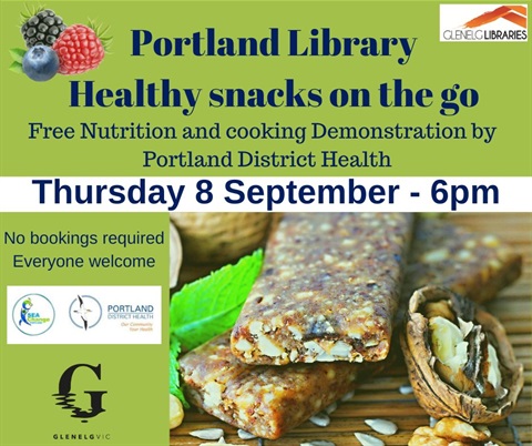 Libraries After Dark - Healthy Snacks on the Go Cooking Demonstration |  Glenelg Libraries