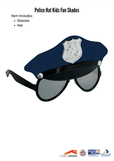 Police hat and glasses