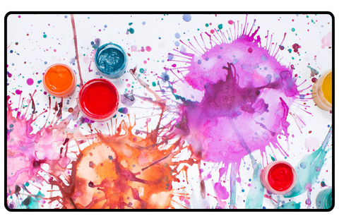 Paint splatter on paper
