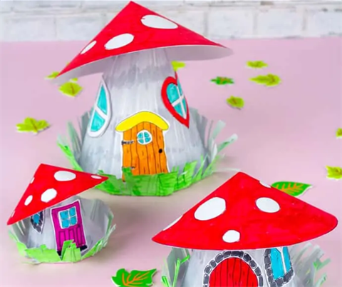 Paper Mushroom Houses